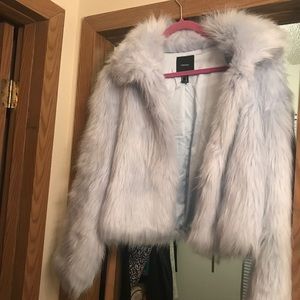 Faux fur forever 21 coat